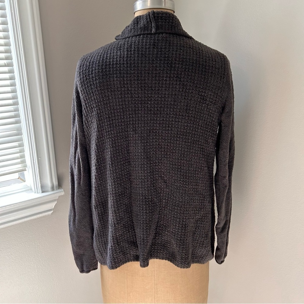 Barefoot Dreams CozyChic Lite Coastal Cardi Flutter Cardigan Carbon dark gray S - Picture 9 of 17